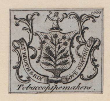 Arms of the tobacco-pipe makers illustrated plate